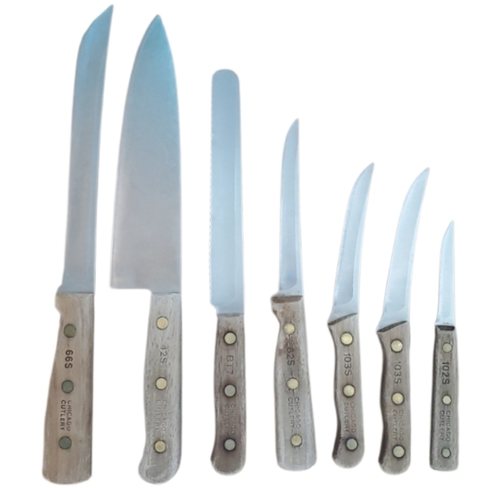 Chicago Cutlery Vintage Walnut Tradition 7 Knife‎ Set